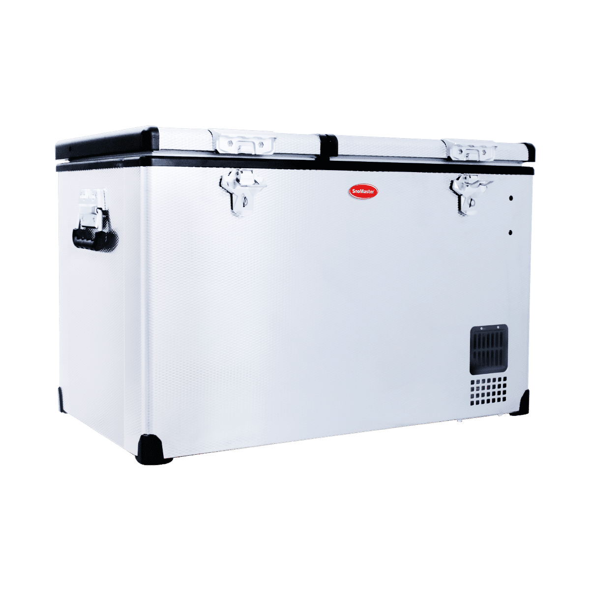 SnoMaster - 66L Dual Compartment Portable Fridge/Freezer AC/DC - Stainless Steel (SMDZ-EX67D)