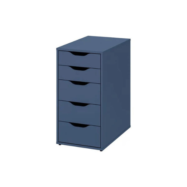 ALEX Drawer unit, Black-blue, 36x70cm