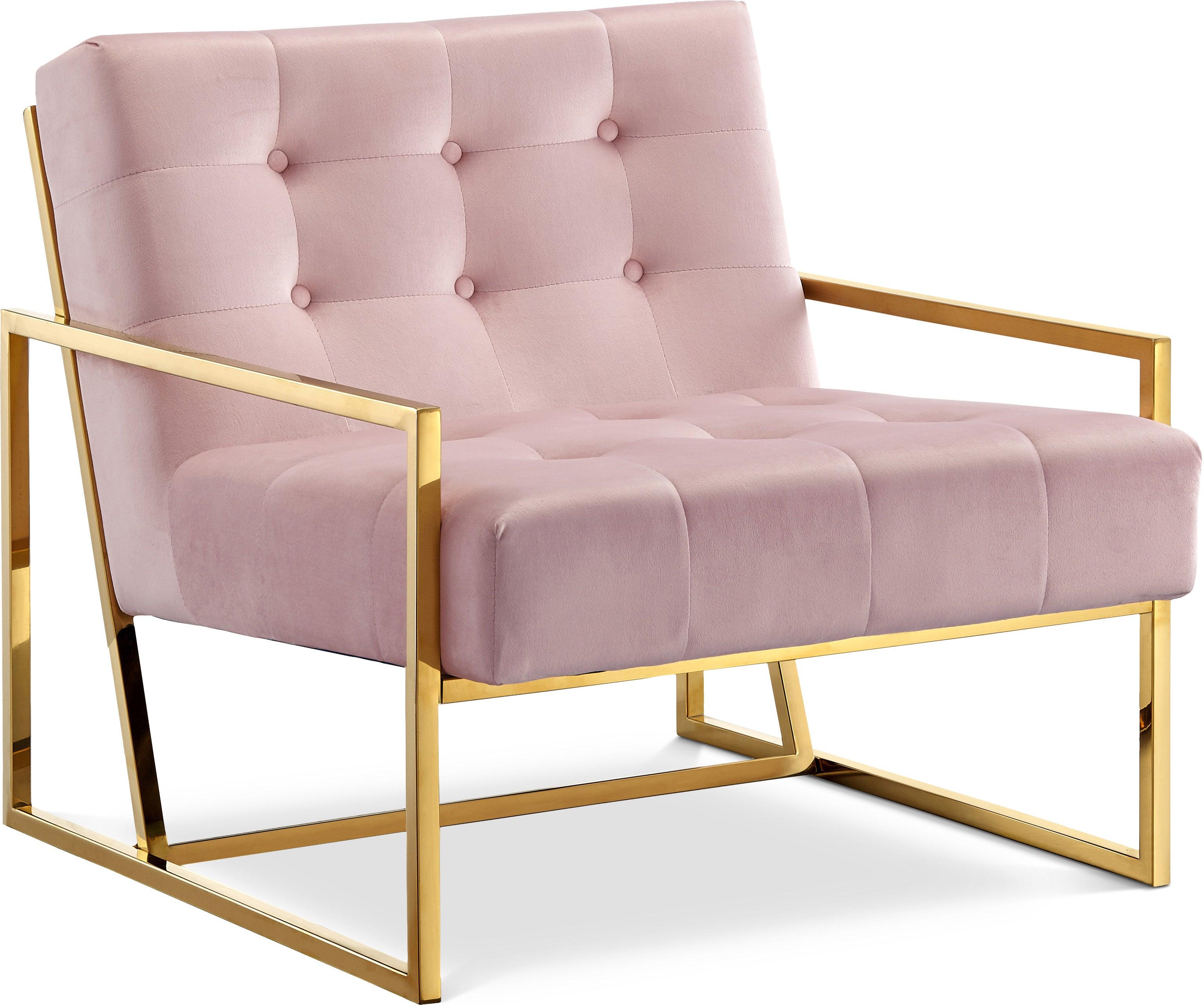 Velvet Accent Chair - Brown