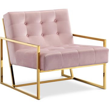 Velvet Accent Chair - Brown