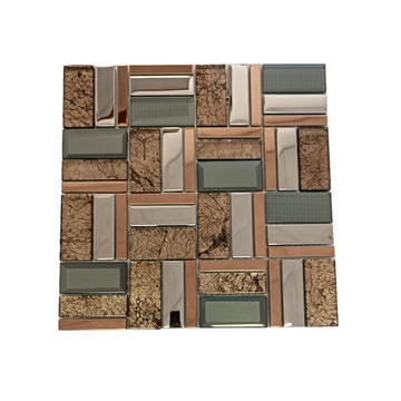 Mosaic Glass & Metal - Mercury - 300x300 (per sheet)