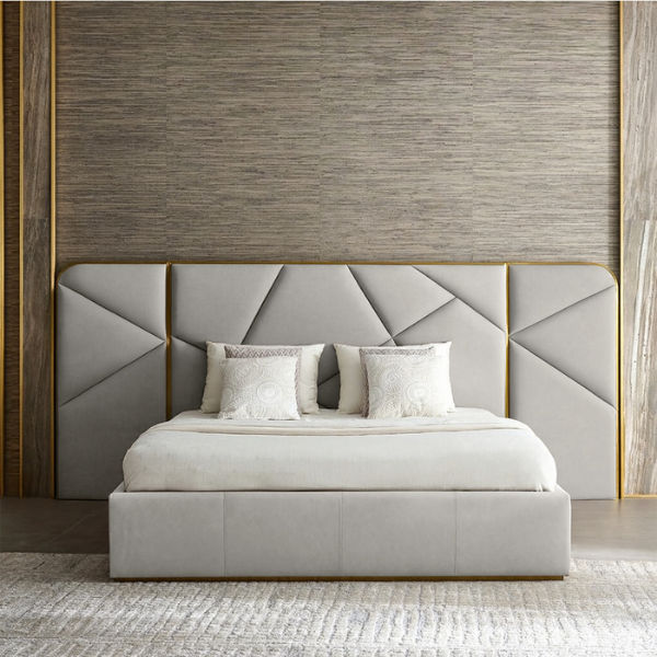 Annabelle Luxurious Sleigh Bed King Pebble