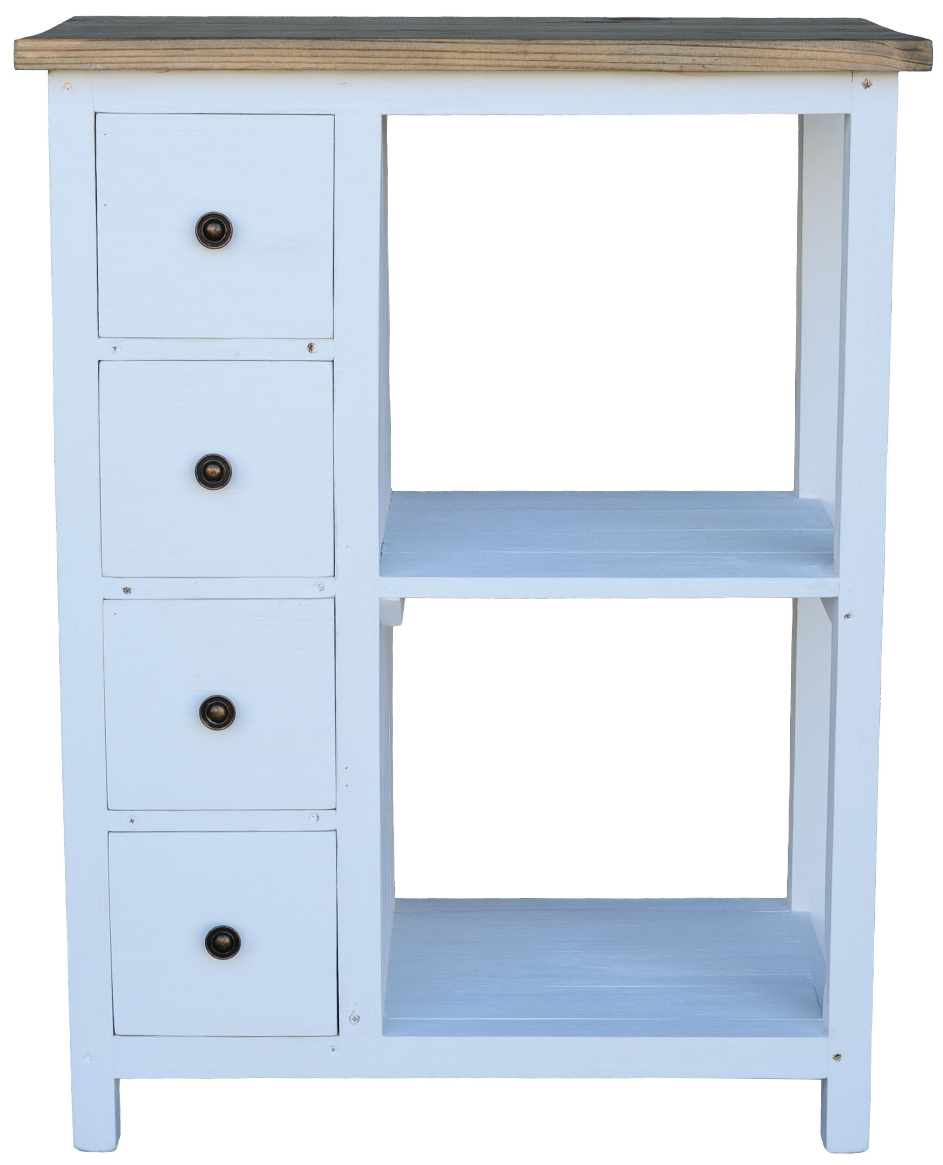 Study/Dining/Bedroom Cupboard with 4 Drawers & 2 Shelves - Wood