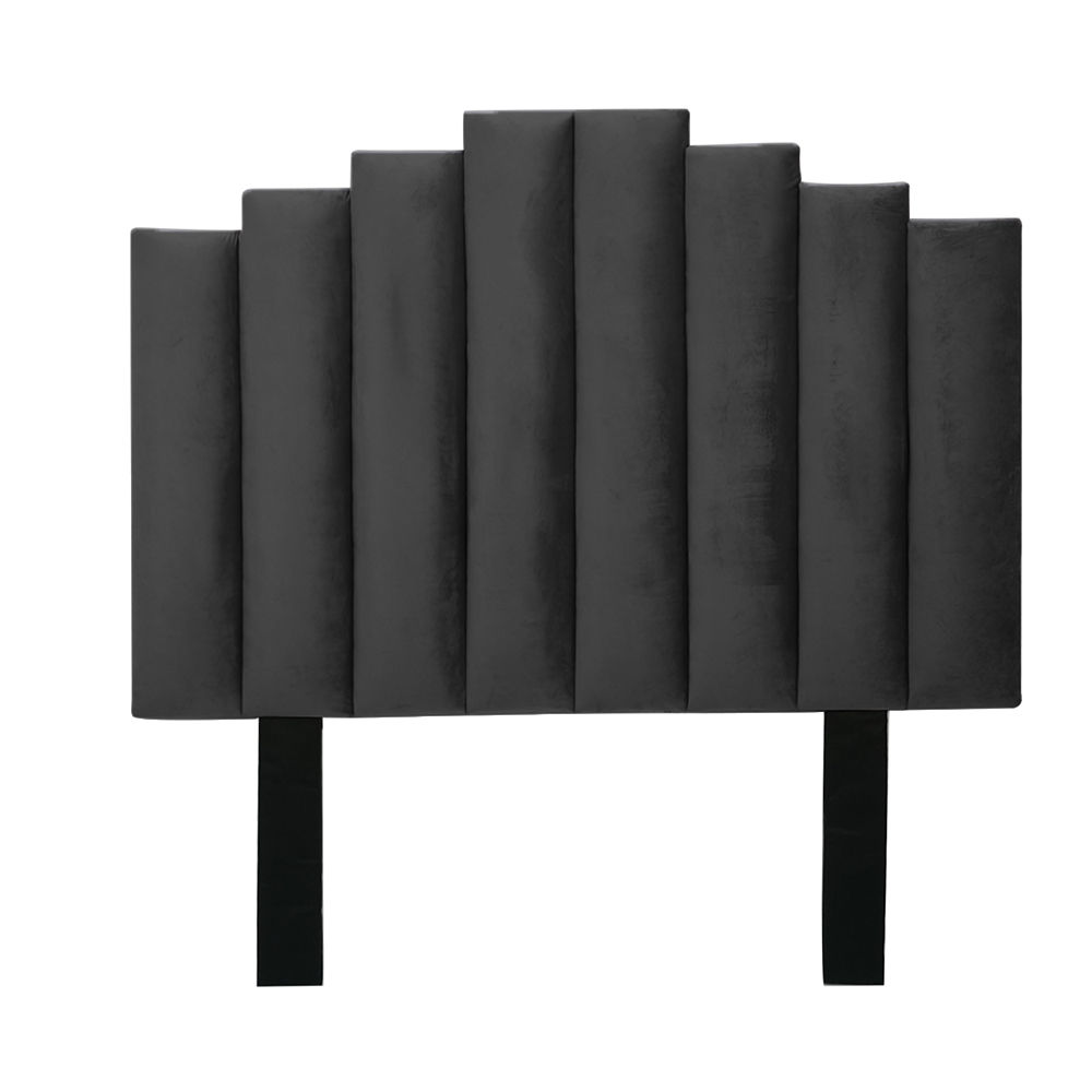 Cahya Steps Panel Headboard Black Queen