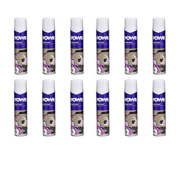POWR Spray Paint STD 300ml Tin White Gloss ( 12 Pack )