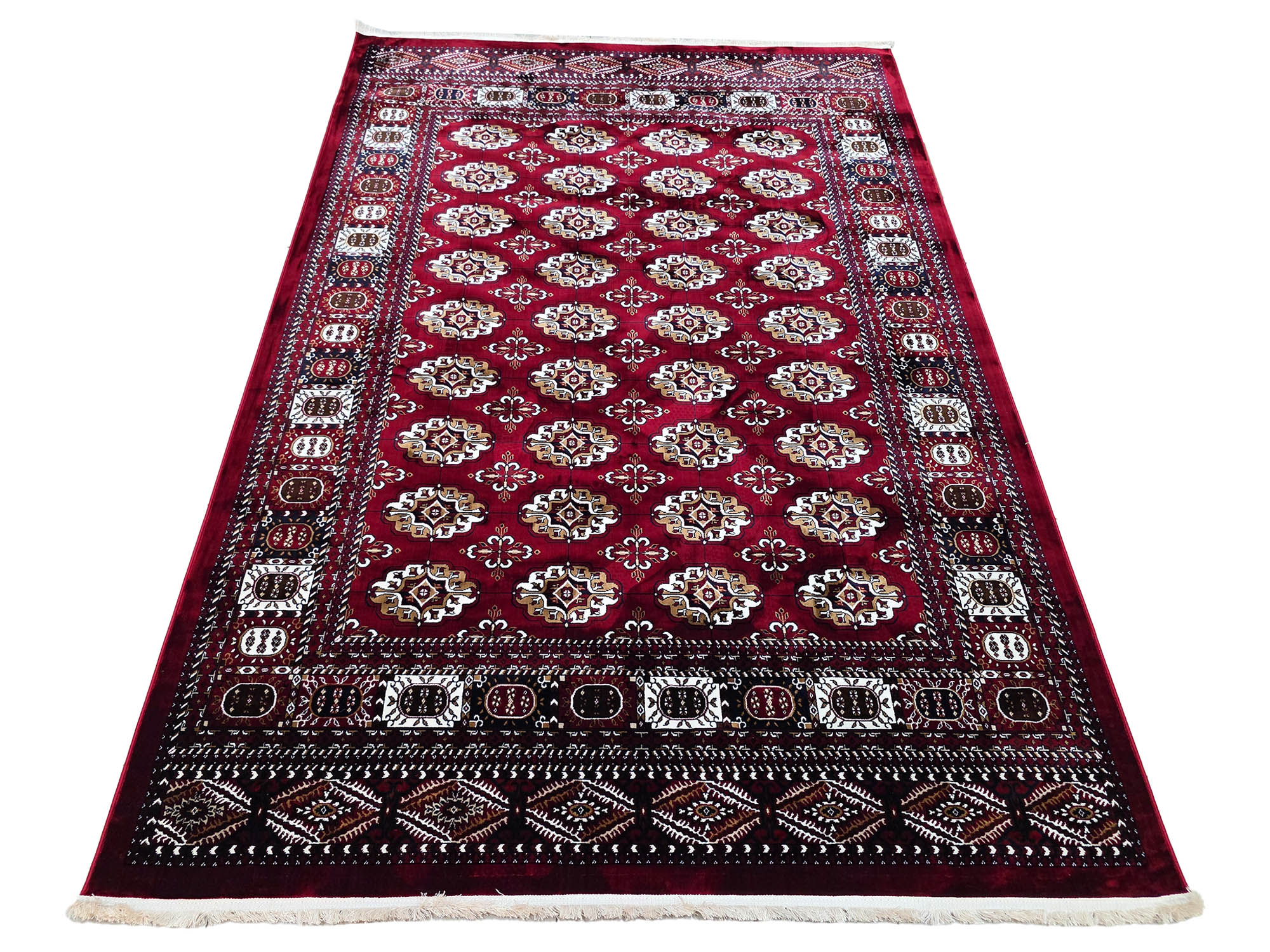 Red Bukhara Machine Made Carpet - 290 x 200 CM (3x2 Meter)