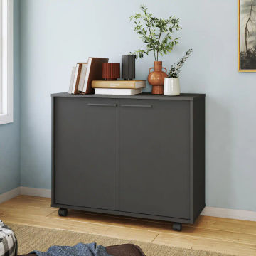 Lismore Black Mobile Utility Cabinet