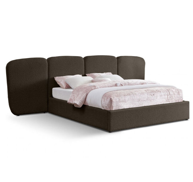 Audrina Sleigh Bed Double -Coco Brown