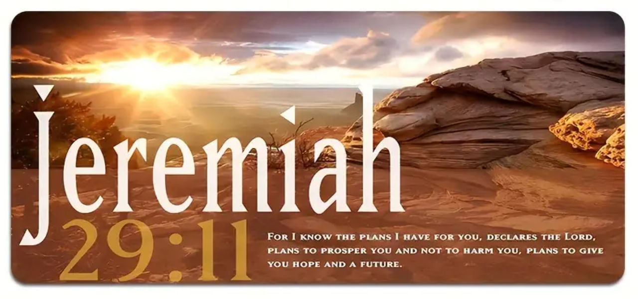 XXL Gaming Mouse Pad - Inspirational Jeremiah 29:11-90x40cm