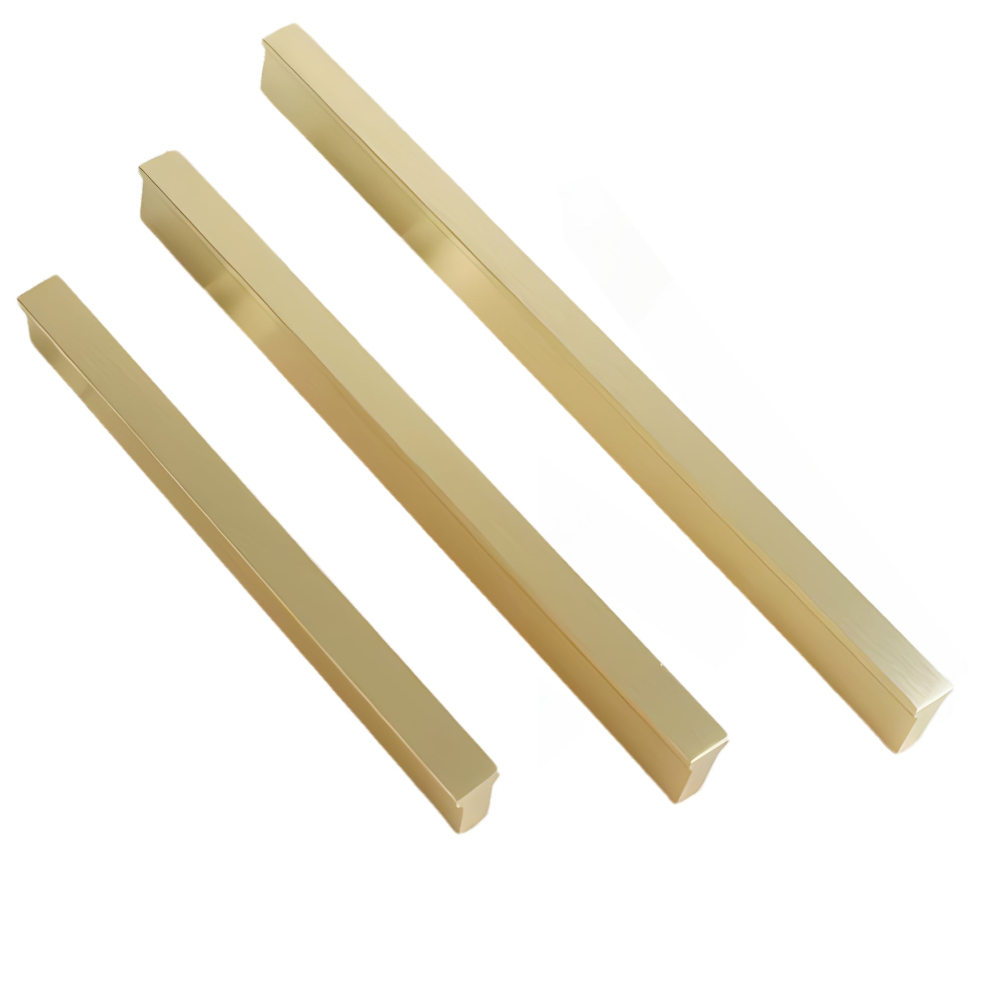ROCO T Strip Cupboard Handle Brushed Brass 150mm