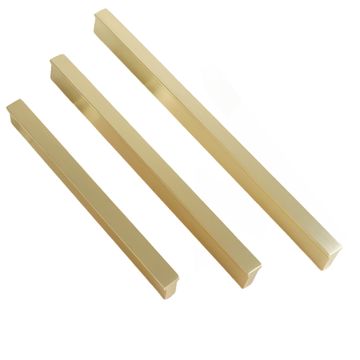 ROCO T Strip Cupboard Handle Brushed Brass 150mm