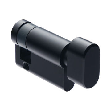 HALF KNOB CYLINDER MATT BLACK 45mm