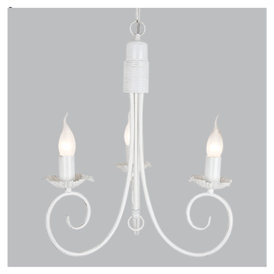 Metal Chandelier with Alabaster Glass