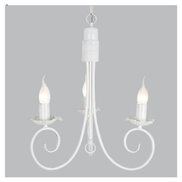 Metal Chandelier with Alabaster Glass