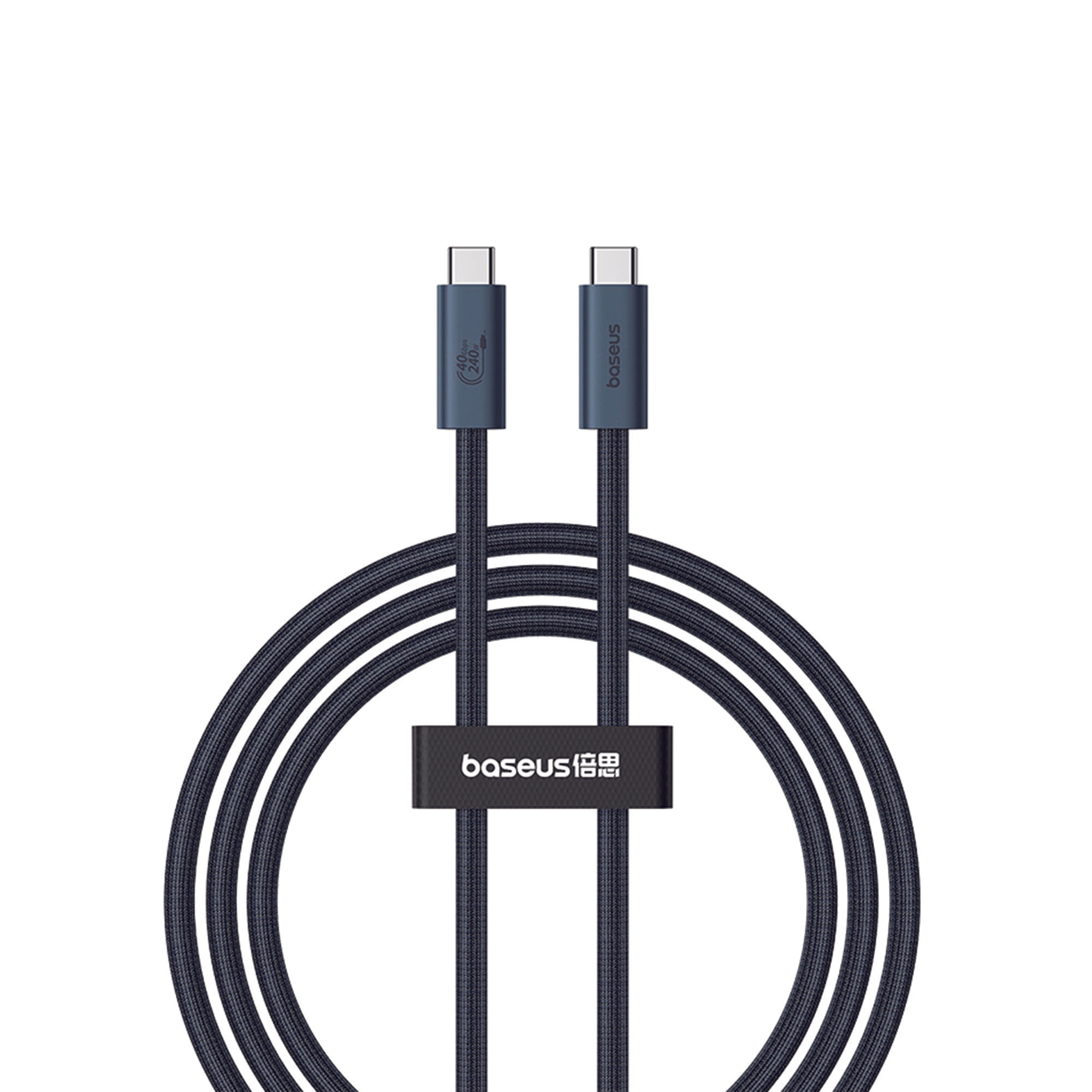 Baseus Flash Series 2 USB4 Full Featured Data Cable Type-C to Type-C 240W 1m - Cluster Black