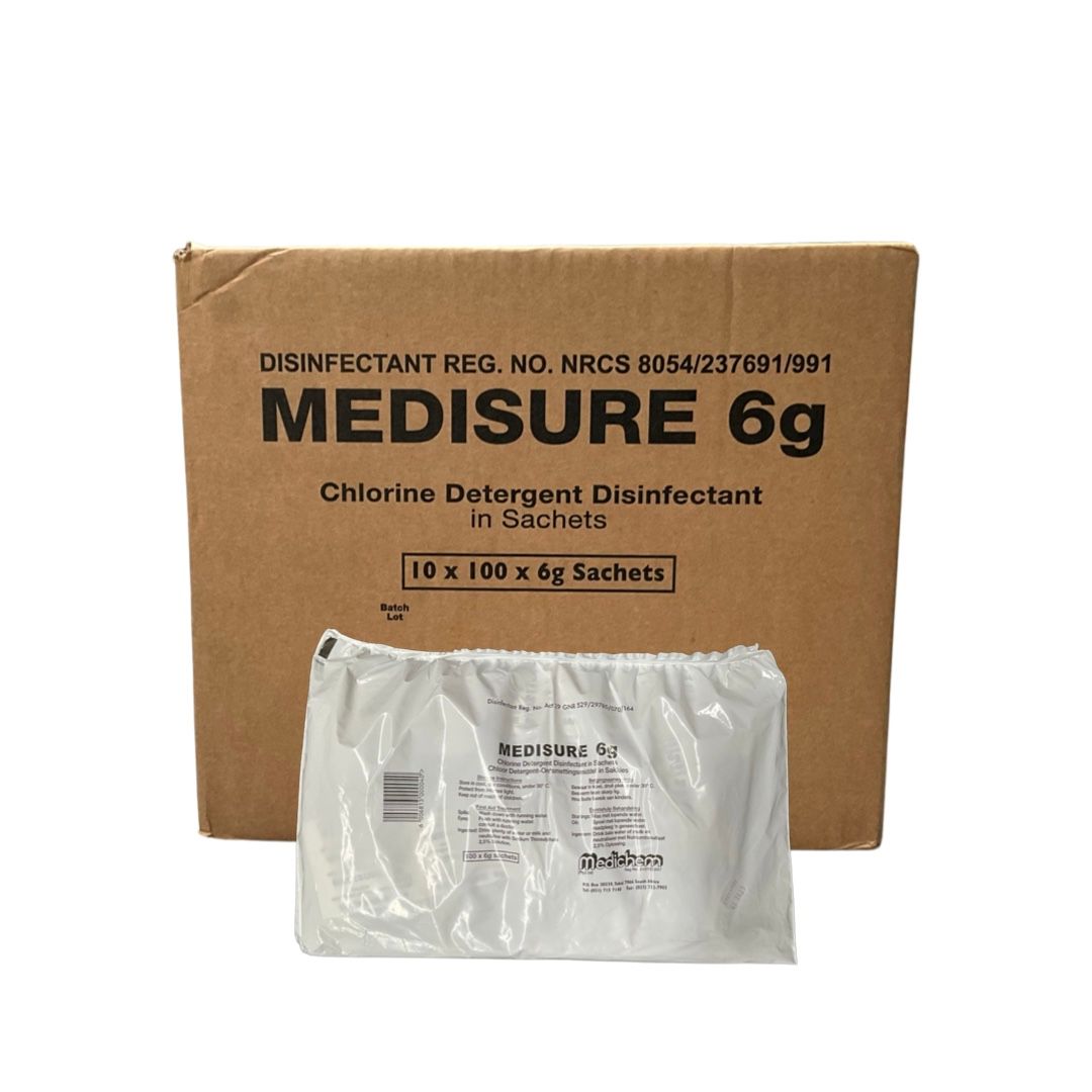 Medisure 6g - Chlorine Detergent - Disinfectant Tablets (1000 sachets)