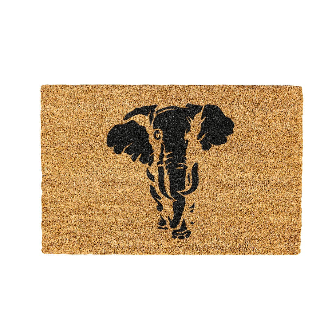 Elephant Front Coir Doormat Design 700 x 400 mm