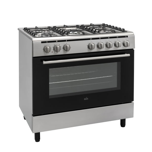 ALVA 5-BURNER FREESTANDING GAS ELECTRIC COOKER COMBO | 90x60cm | 9 FUNCTION