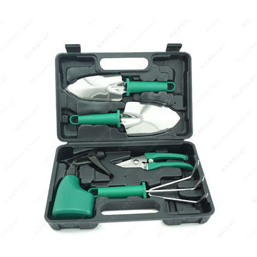 10 Pieces Green Garden Tool Set In Carry Case With Handle Outdoor Gift Novelty