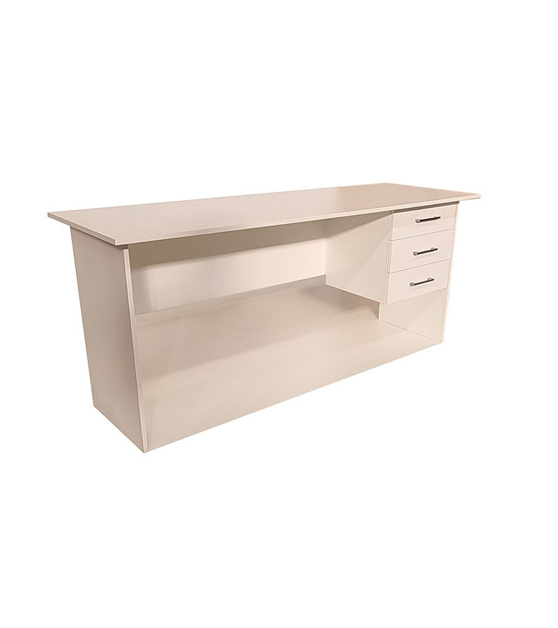 London 3 Drawer Desk 180cm - White