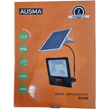 Solar flood light+panel 400w Ausma- 1yr warranty