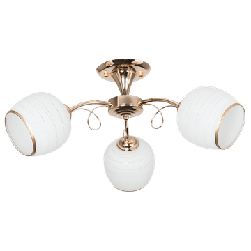 Metal Chandelier with Alabaster Glass