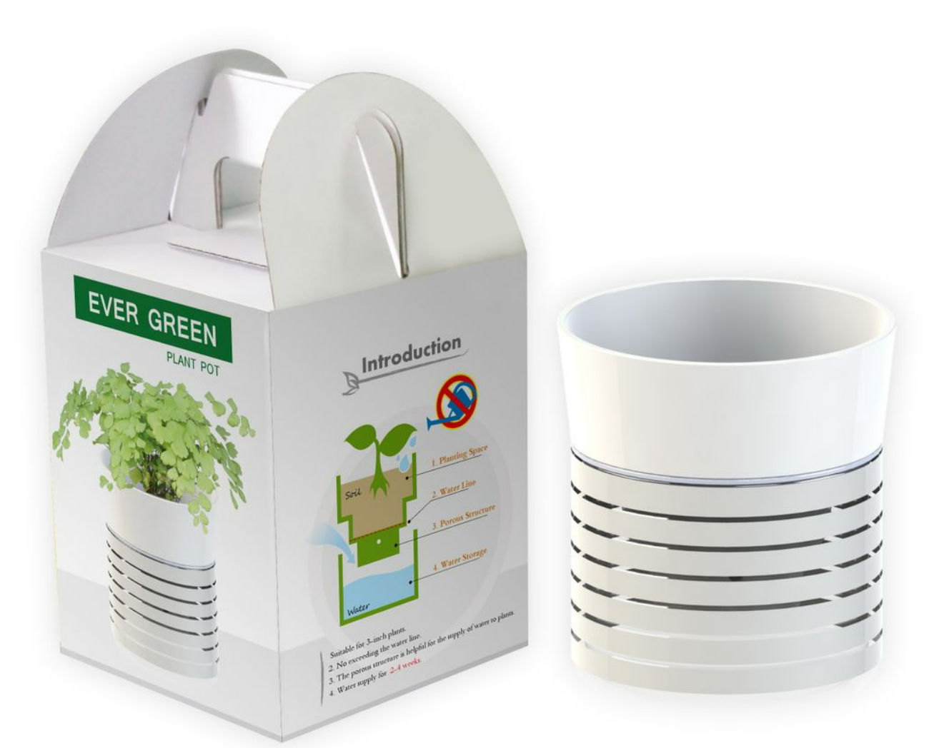 Office Planter Pots - Smart Easy Growing, Water saving plant pots