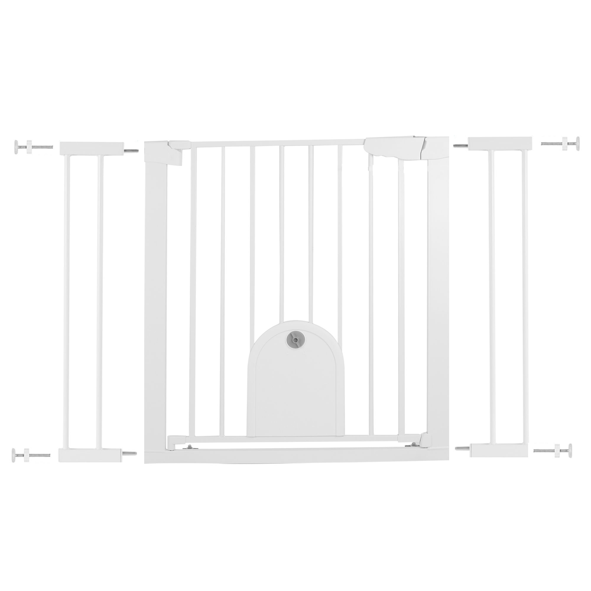 75cm-96cm Expandable Baby Safety Gate with Pressure Mount & Small Pet Door