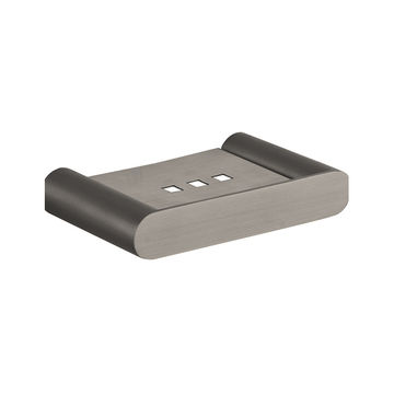 Devario Premio Soap Dish Round -Gun Metal Grey