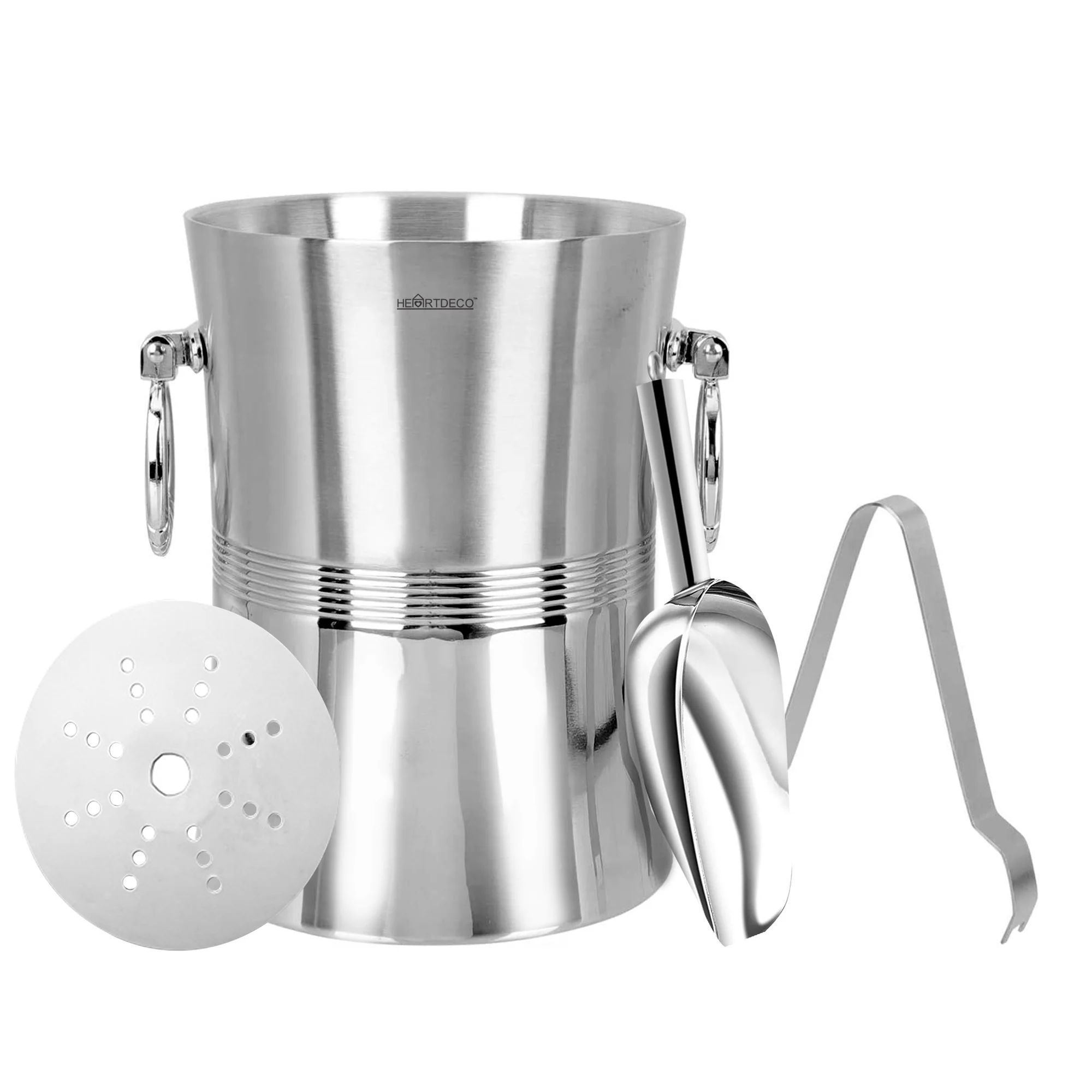 3L Stainless Steel Insulated Ice Bucket Set