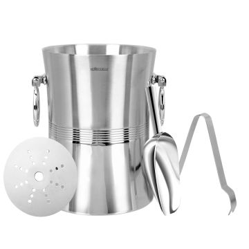 3L Stainless Steel Insulated Ice Bucket Set