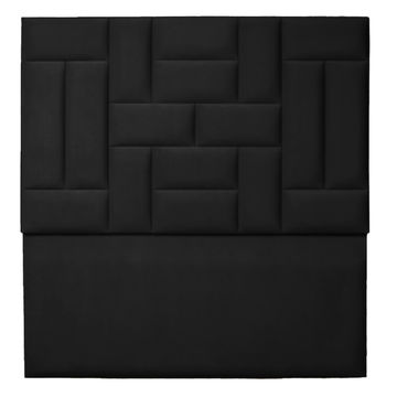 Justin Velvet Headboard King Black