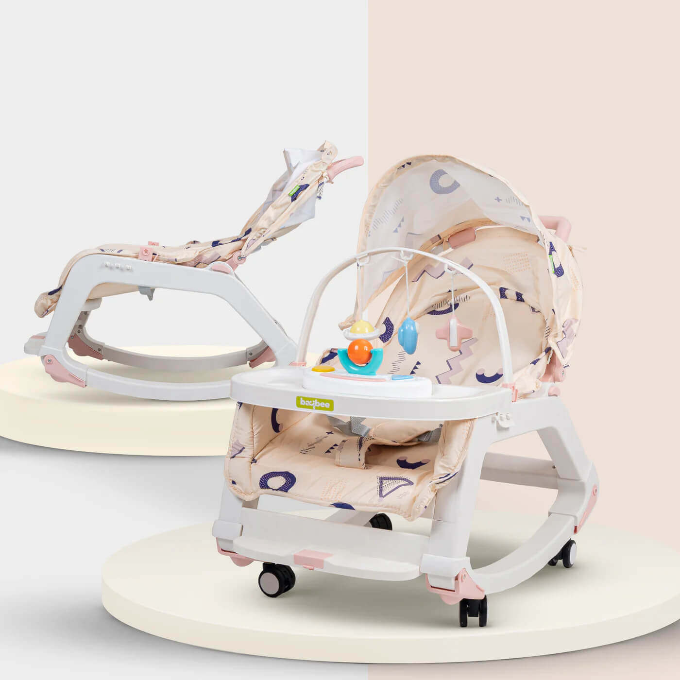 5 in 1 Baby Rocking Chair - Pink