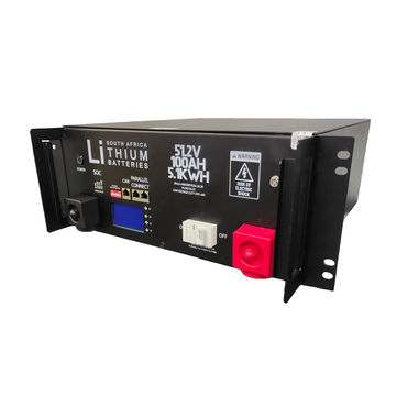 48v 100Ah 5.1kWh LiFePO4 Lithium Iron Phosphate Solar UPS Battery - Rack Mount