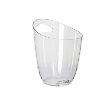 Excellent Houseware 3 L Plastic Wine And Champagne Cooler Ice Bucket (Clear)