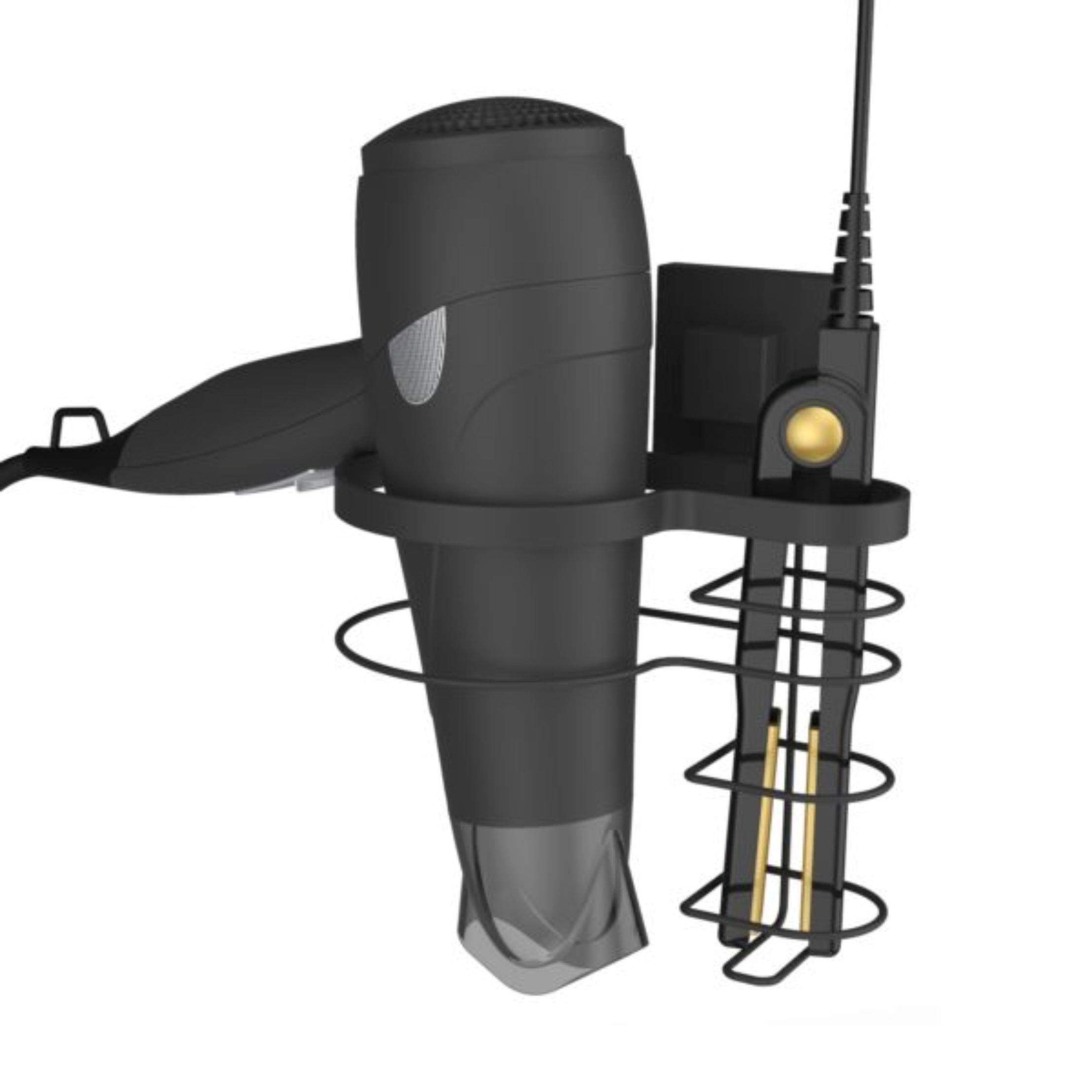 Fusion-Loc - Suction - Hair Dryer Holder - Black