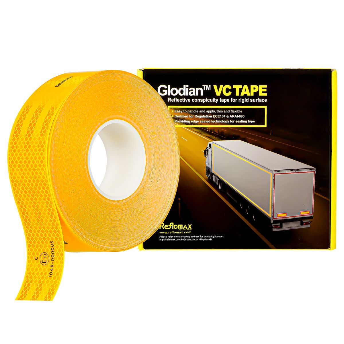 Refloxmax R104 Reflective Conspicuity Tape Yellow 50mm X 50m