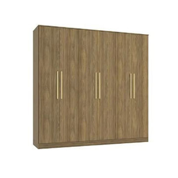 Elizondo Wardrobe 6 Doors 4 Drawers- Walnut