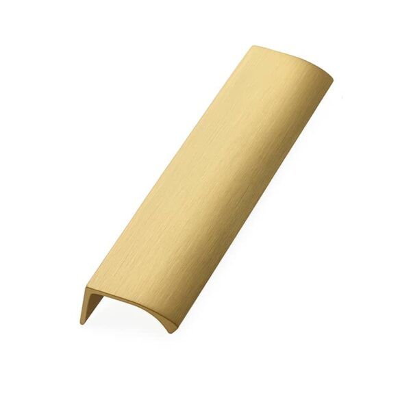 ROCO Cupboard Handle Straight Edge Aluminum Brushed Brass 350mm