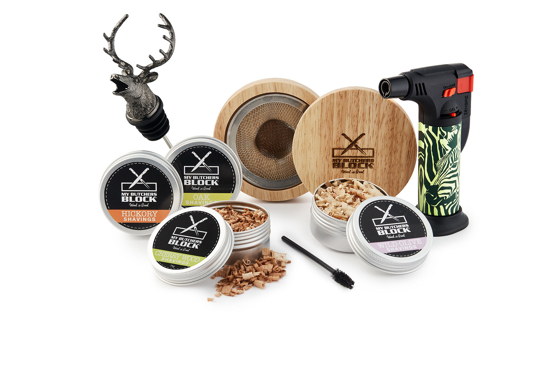 My Butchers Block - Smoking Cocktail Kit - Smoker, Blow Torch, 4 flavors