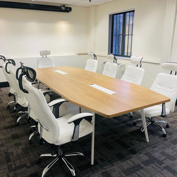 GOF Furniture – Nerald Boardroom Table & Revolt Office Chair Set