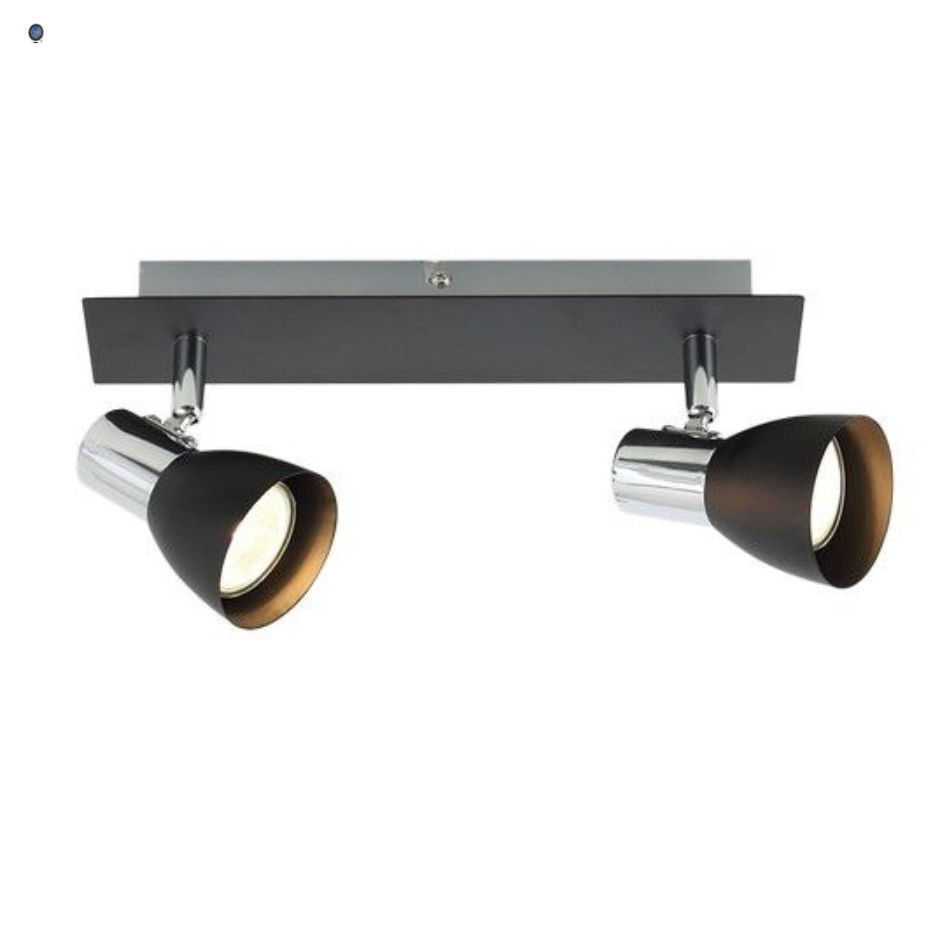 Polished Chrome and Matt Black Spotlight