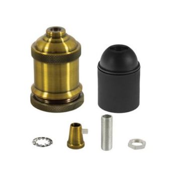 E27 Brass Vintage Metal Lamp Holder Kit For Pendants
