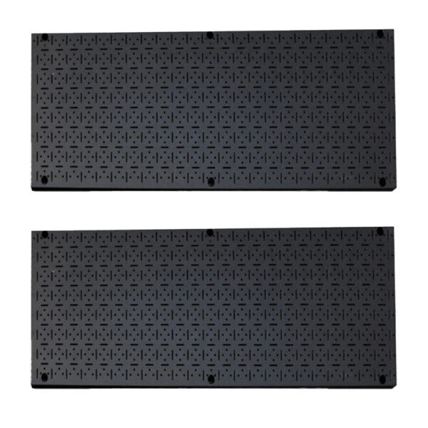 CLIP-FIT Powder Coated Steel Pegboard Black 1200mm x 400mm ( 2 Pack )