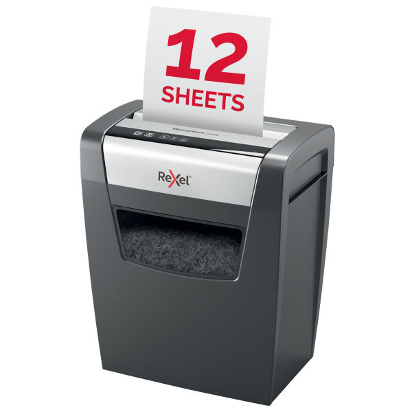 Rexel Momentum X312 P3 Cross Cut 12 Sheet Paper Shredder, 23L Bin