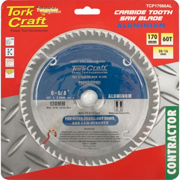 Blade Contractor Alum 170 X 60T 20/16 Circular Saw Tct