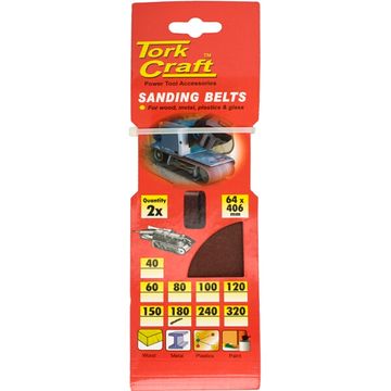 Sanding Belt 64x406mm 180Grit 2 Piece - 6 Pack
