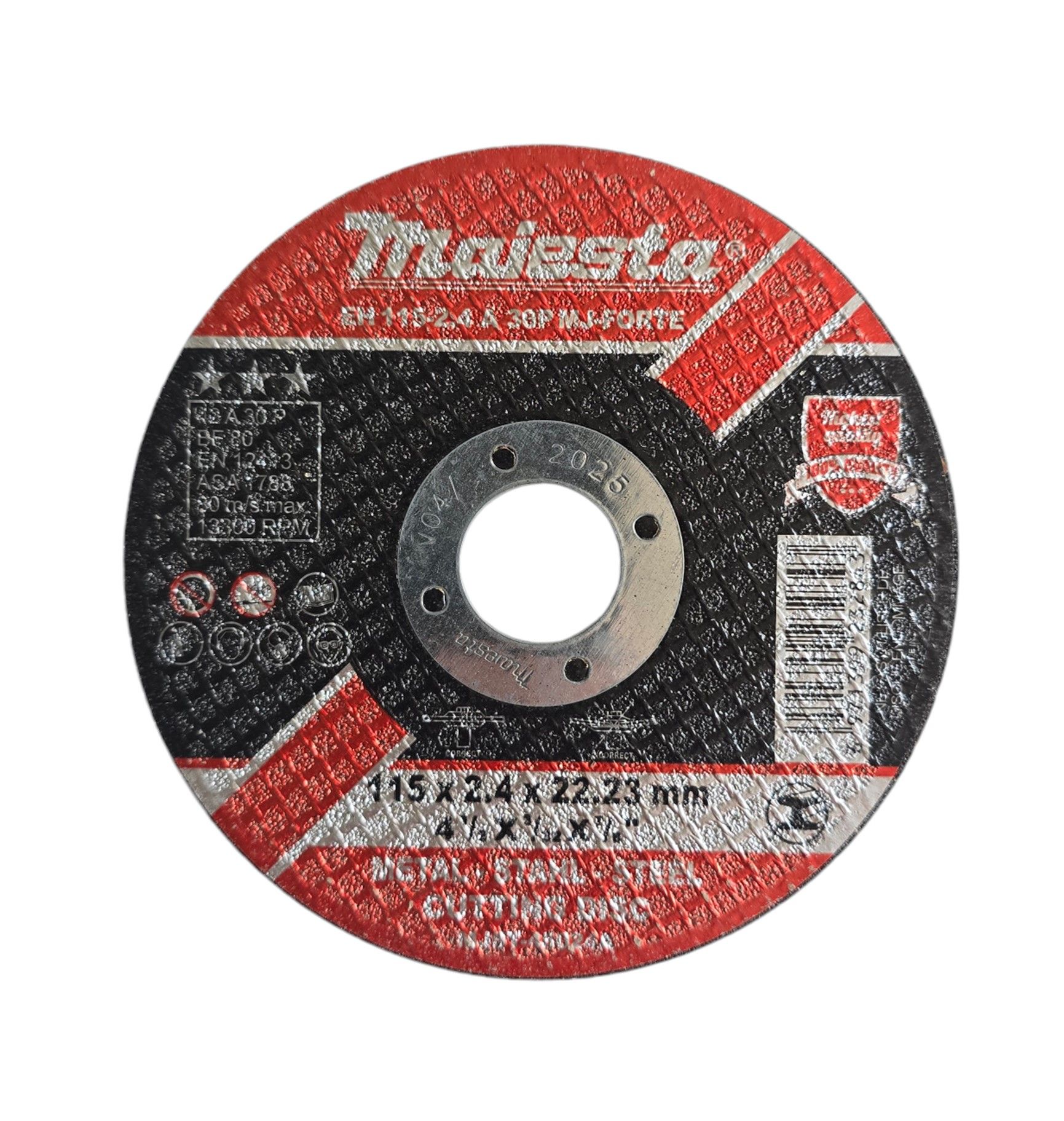 Majesta Cutting Disc - Steel 115mm x 2.4x22.23mm - Box of 25