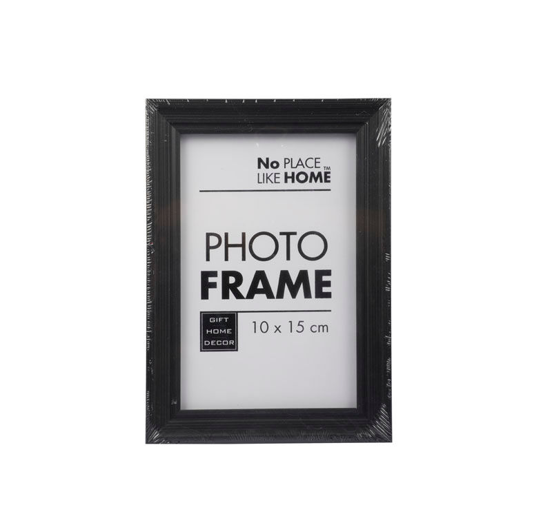 Picture Frame - Wooden - Rectangle - Black - 10cm x 15cm - 6 Pack