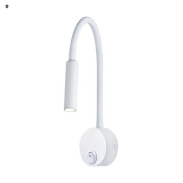 Metal LED Wall Light with Flexible Rubber Arm and Switch